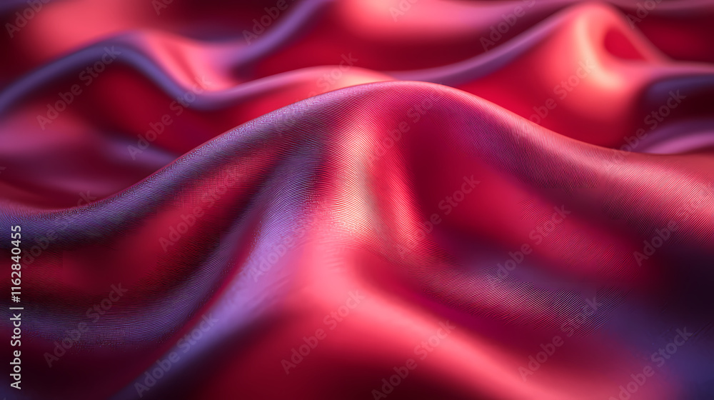 Obraz premium Luxurious Red Silk Fabric with Smooth Folds and Dramatic Lighting
