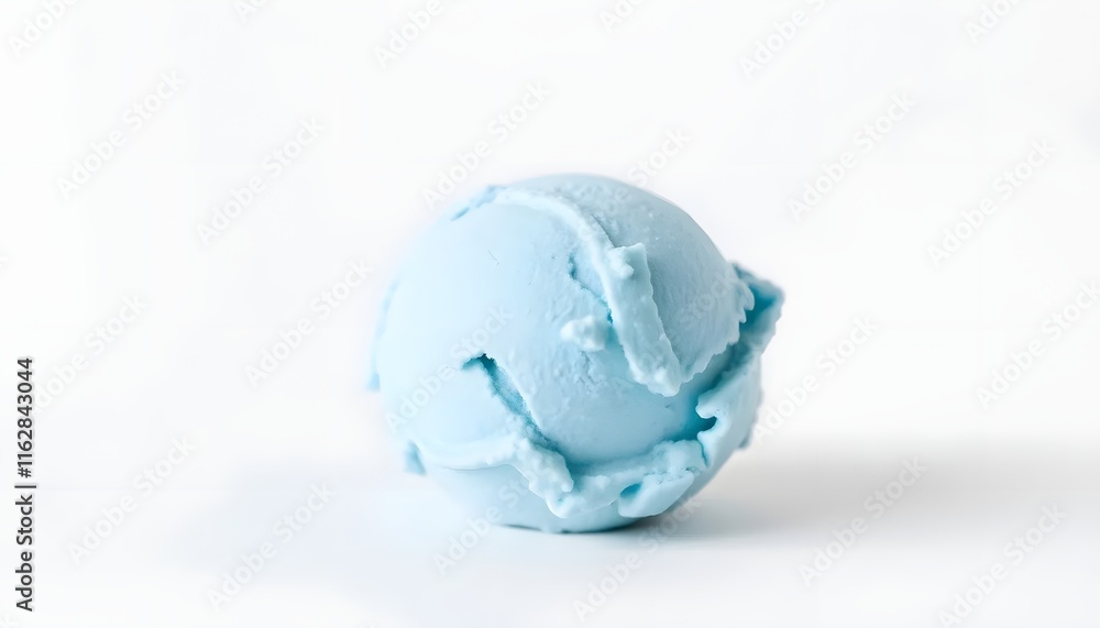 Pastel Blue Ice Cream Scoop: A Serene, Minimalist Still Life Pastel Blue Ice Cream Scoop: A Serene, Minimalist Still Life