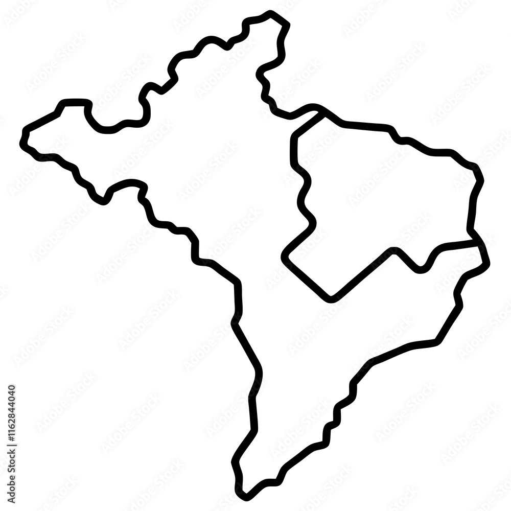 Obraz premium Vectorized Map Outlines and Contours
