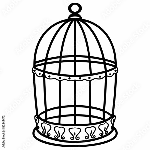 cage with bird