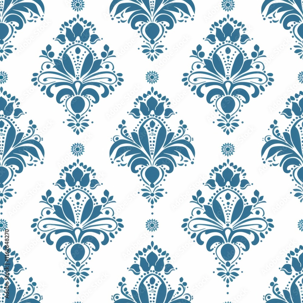 Elegant repeating abstract floral silhouettes in a decorative pattern for contemporary design styles Elegant repeating abstract floral silhouettes in a decorative pattern for contemporary design styles