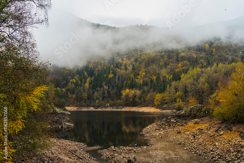 Beau paysage automnal à Sewen, au Ballon d'Alsace. photo