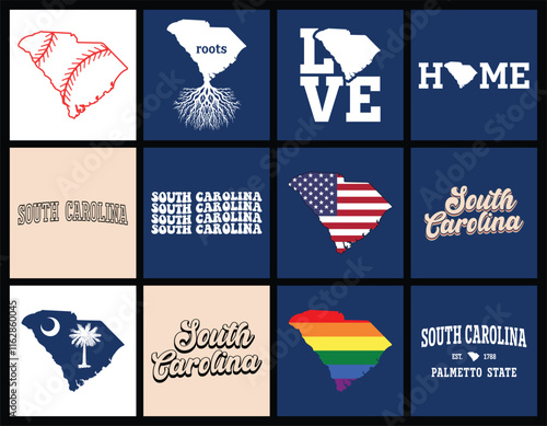 South Carolina state t shirt design