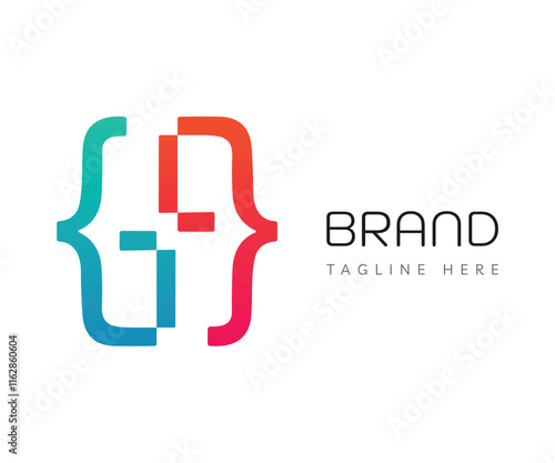 Information technology logo icon design template elements. Usable for Branding, Business and Technology Logos.