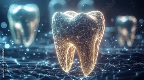 Futuristic Digital Tooth Conceptual Visualization
