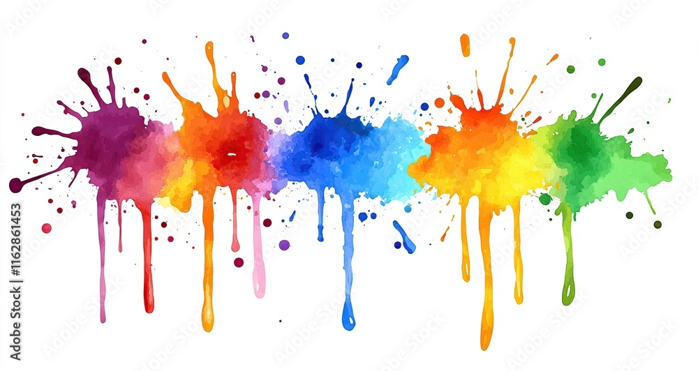 Fototapeta premium Happy Holi Background for Festival of Colors celebration for poster design.
