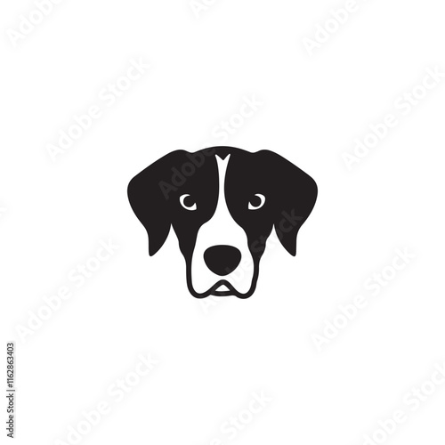 Dog silhouette vector silhouetee illustration.