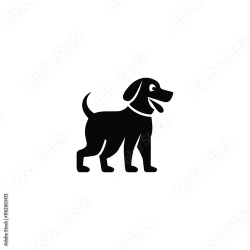 Dog silhouette vector silhouetee illustration.