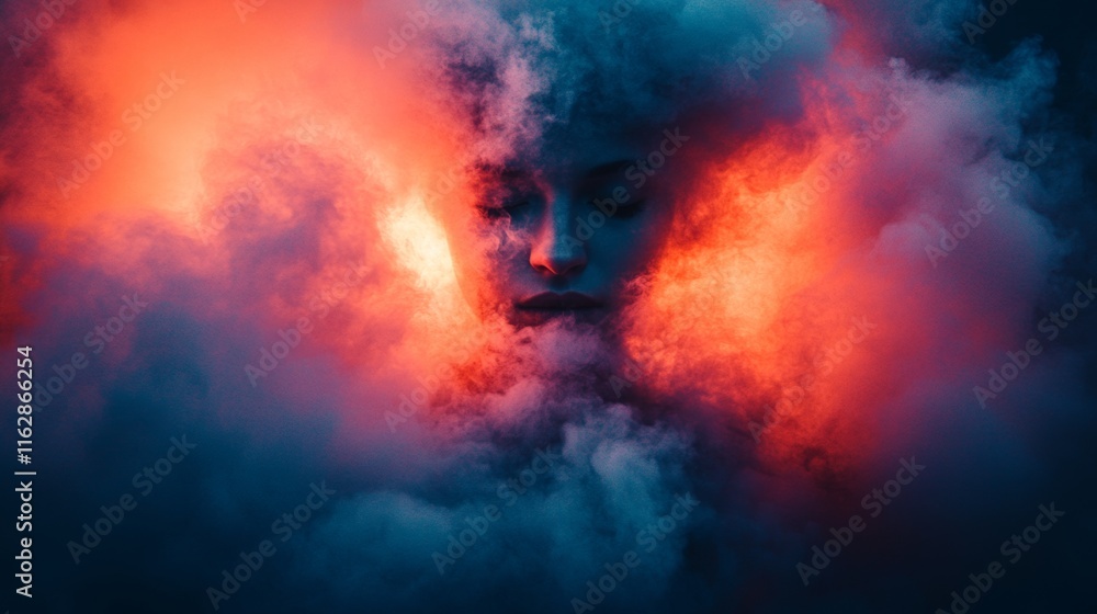 Abstract fiery cloudscape with vibrant colors Abstract fiery cloudscape with vibrant colors