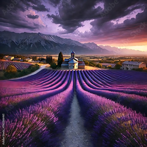 lavender field in the region