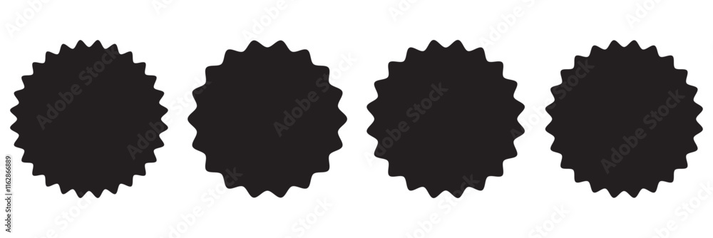 Set of black price sticker, sale or discount sticker, sunburst badges icon. Stars shape with different number of rays. Special offer price tag. Red starburst promotional badge set, shopping labels. Set of black price sticker, sale or discount sticker, sunburst badges icon. Stars shape with different number of rays. Special offer price tag. Red starburst promotional badge set, shopping labels.