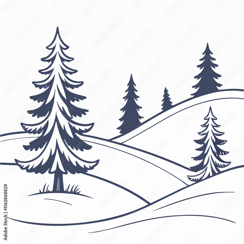 Obraz premium winter landscape with trees