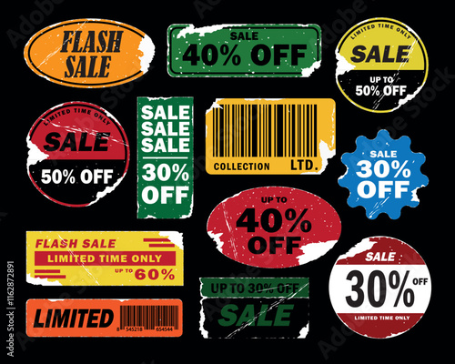 Vector design of stickers pack cool trendy. collection of fully editable stickers.