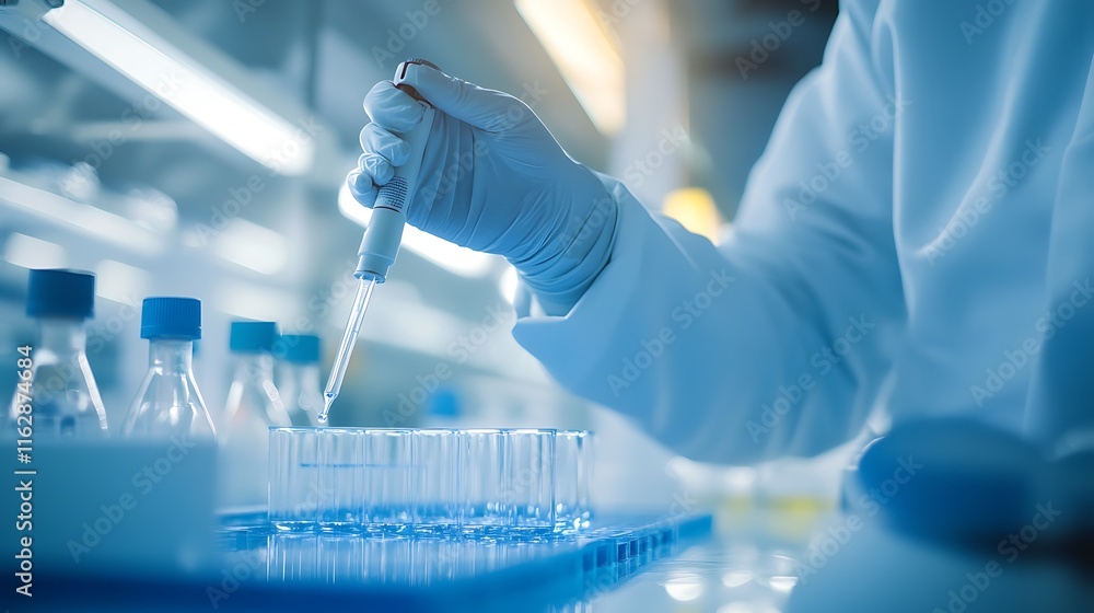 arafed laboratory worker in white coat holding a pipe in a laboratory arafed laboratory worker in white coat holding a pipe in a laboratory