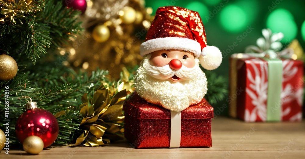 santa claus and christmas tree santa claus and christmas tree