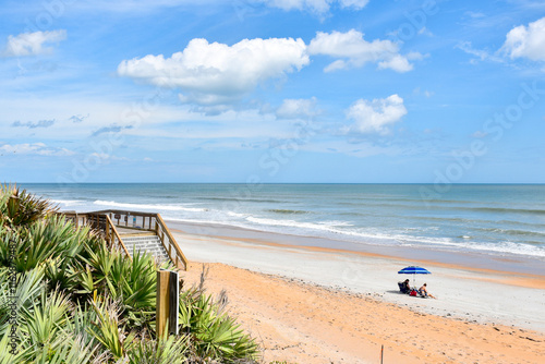 Принти на полотні Enjoying a beach day at Gamble Rogers Memorial State Recreation Area at Flagler