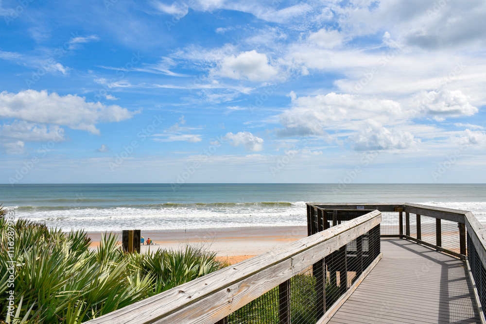 Boardwalk at Gamble Rogers Memorial State Recreation Area at Flagler Beach in Flagler County, Florida