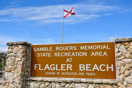 Fototapeta Naklejka Na Ścianę i Meble -  Gamble Rogers Memorial State Recreation Area Flagler Beach in Flagler County, Florida