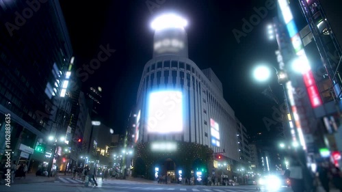 渋谷(Shibuya)交差点神南一丁目2024-夜