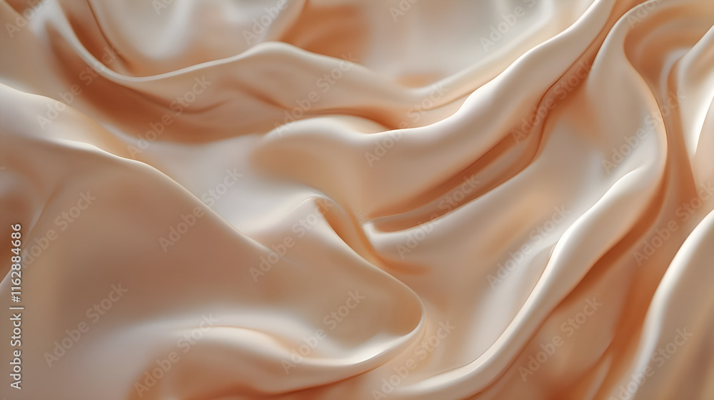 Fototapeta premium Cream-Colored Silk Fabric Texture - Elegant and Soft Textile Design
