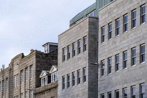 28 December 2024. Aberdeen City,Scotland,United Kingdom. This is various styles and ages of architecture all blended within Aberdeen City Centre. photo