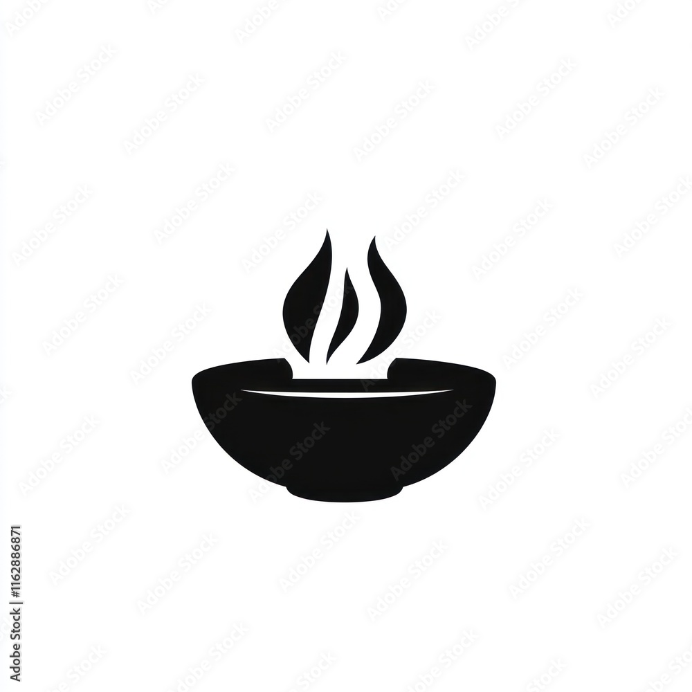 Steaming Bowl Of Hot Soup Simple Icon Design Steaming Bowl Of Hot Soup Simple Icon Design