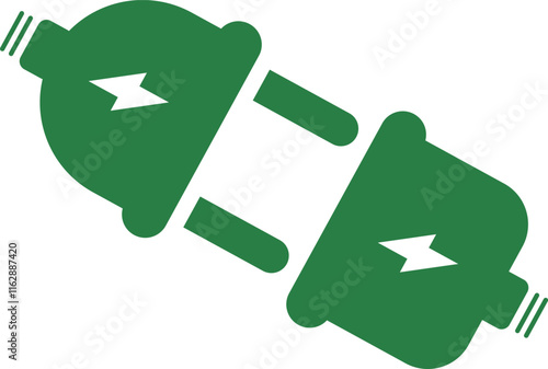 Electric socket with plug icon. Electric plug and outlet socket unplugged. cable of energy disconnect sign. symbol electric plug design