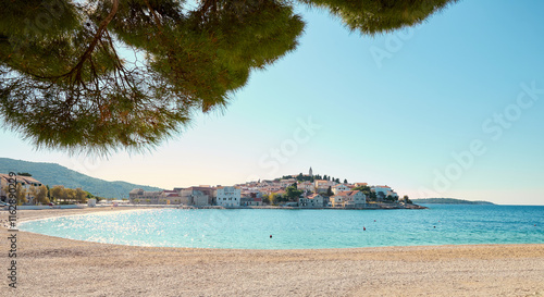 Panorama of Primosten town in Croatia