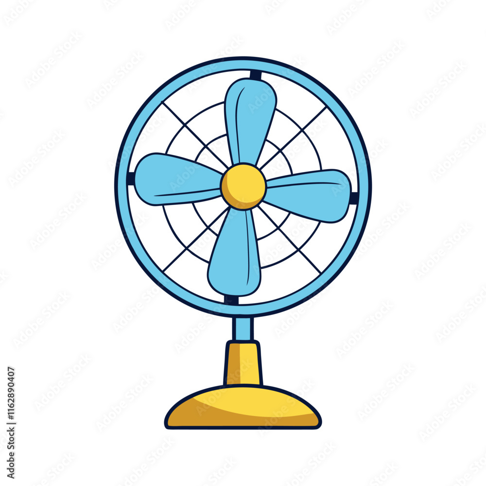 Electric Fan Vector Art Illustration Electric Fan Vector Art Illustration