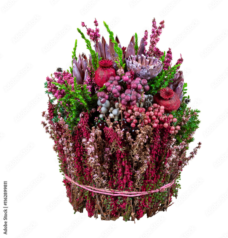 Isolated autumn flower arrangemet