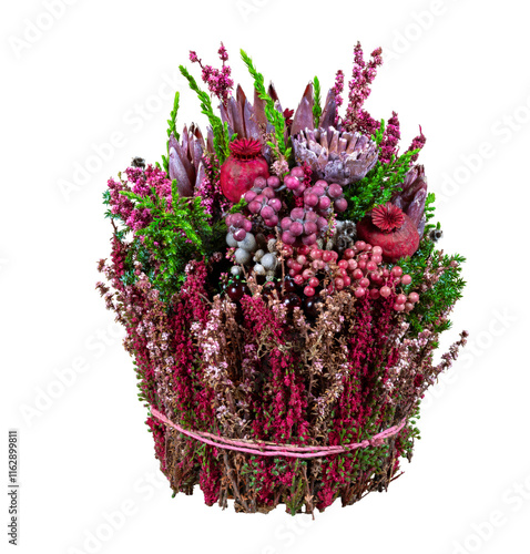 Obraz na płótnie Isolated autumn flower arrangemet w salonie