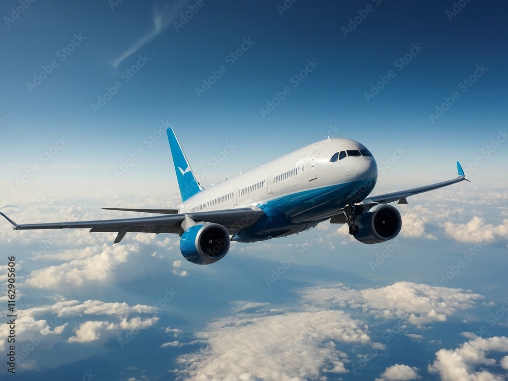 Obraz premium passenger plane in the clouds