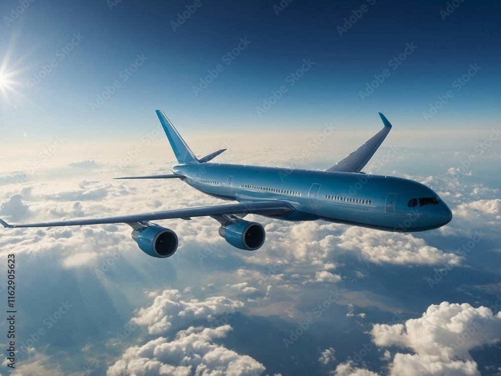 Obraz premium passenger plane in the clouds