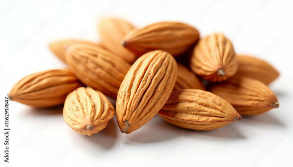 Close Up of Almonds: A Healthy and Delicious Snack Close Up of Almonds: A Healthy and Delicious Snack