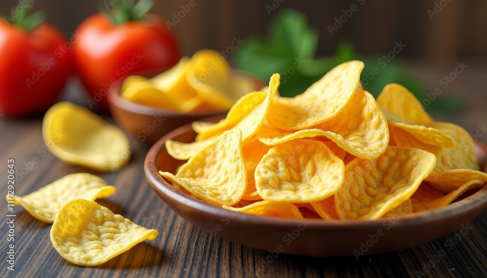 Golden Crispy Tortilla Chips - A Delicious Snack Golden Crispy Tortilla Chips - A Delicious Snack