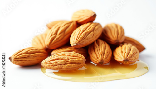 Golden Almonds Drizzled with Exquisite Oil photo