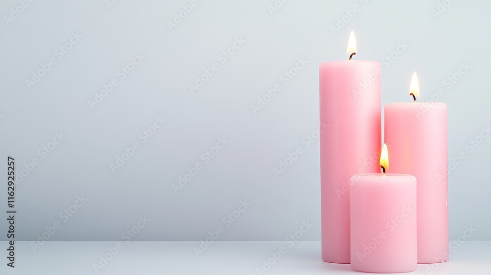 Elegant Pink Pillar Candles with Soft Glow 7 Elegant Pink Pillar Candles with Soft Glow 7