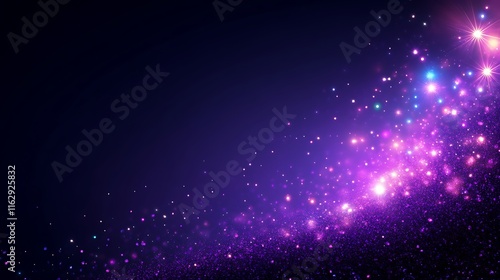 Abstract Purple Glitter Background With Sparkling Lights photo