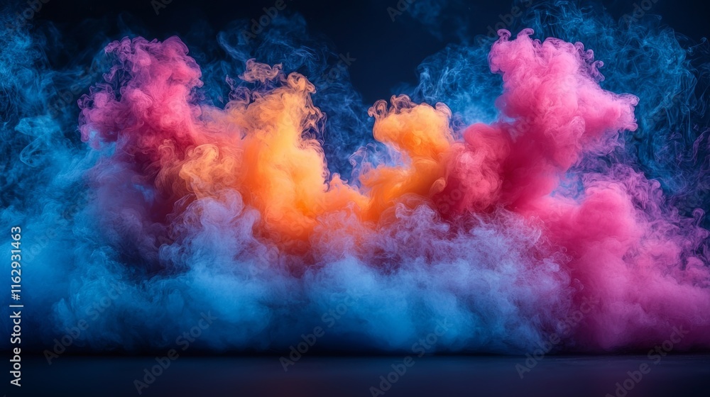 Colorful clouds with dramatic glowing hues Colorful clouds with dramatic glowing hues