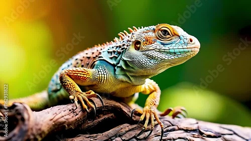 Wallpaper Mural a lizard  sitting on  a branch Torontodigital.ca