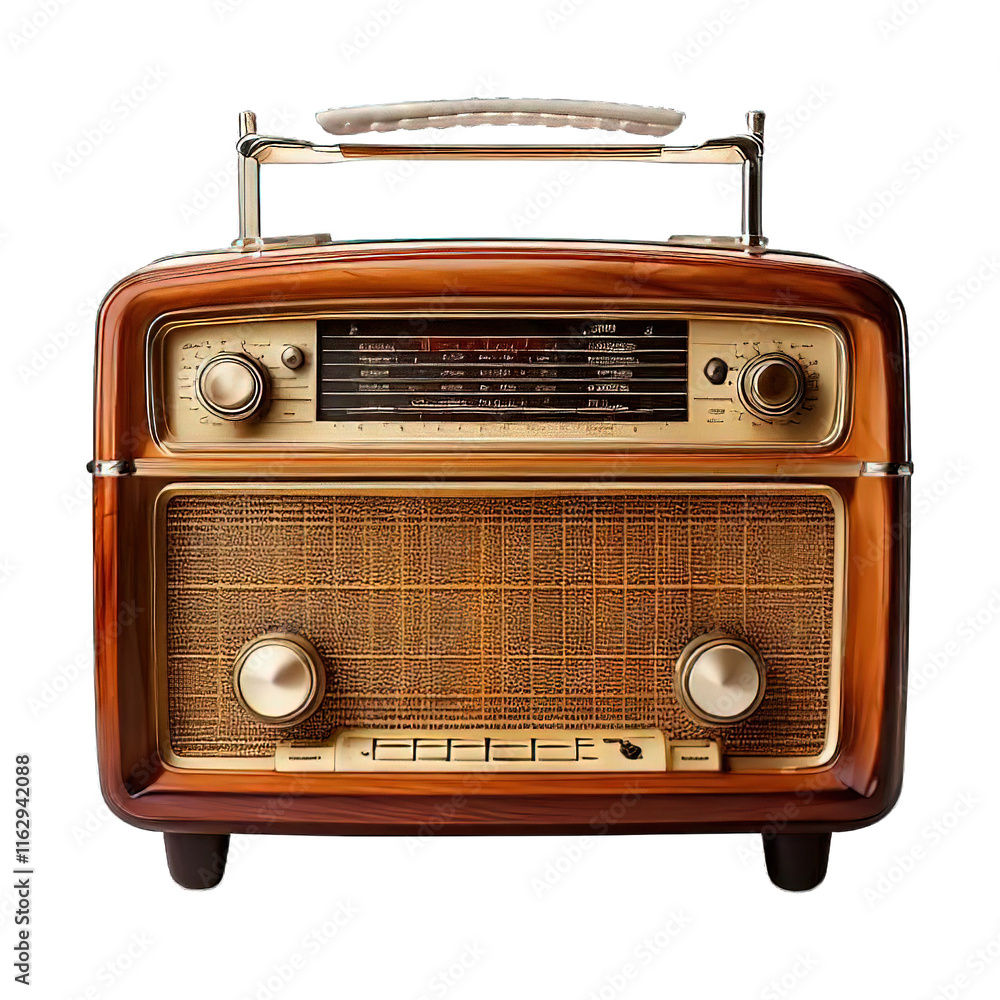 old radio isolated on transparent background old radio isolated on transparent background