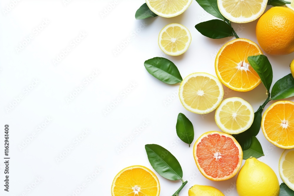 set of citrus fruits isolated on white background set of citrus fruits isolated on white background