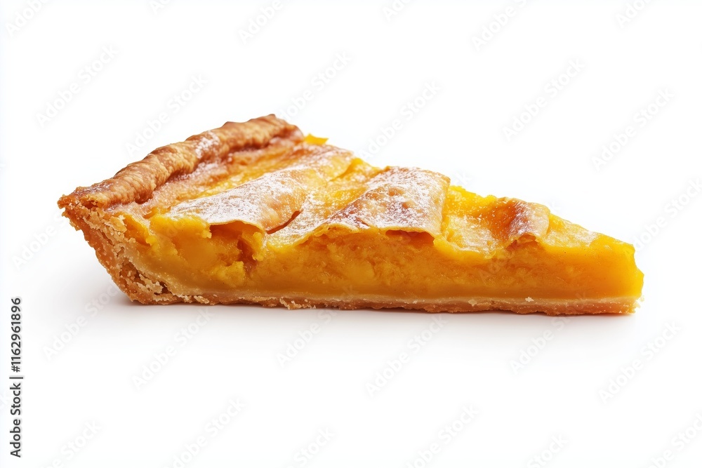 Slice of pumpkin pie isolated on white background Slice of pumpkin pie isolated on white background