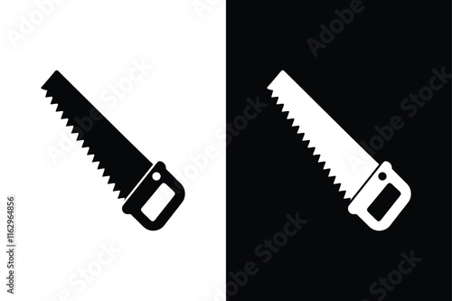 Hacksaw icon vector on White Background ,Vector Art Illustration on white background.