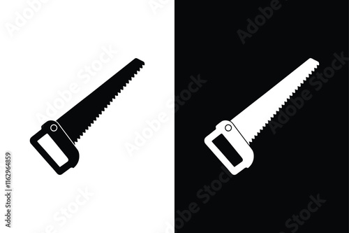 Hacksaw icon vector on White Background ,Vector Art Illustration on white background.