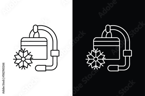 Pipe Freezing kit icon vector on White Background ,Vector Art Illustration on white background.