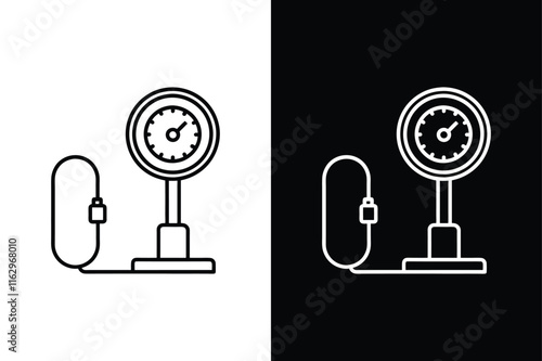 Pressure tester icon vector on White Background ,Vector Art Illustration on white background.