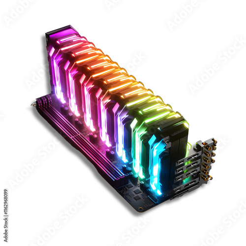 High-Density RGB RAM Array with Futuristic Gaming Design