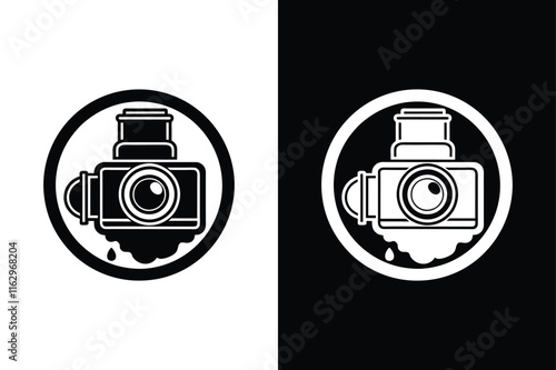 Sewer camera icon vector on White Background ,Vector Art Illustration on white background.