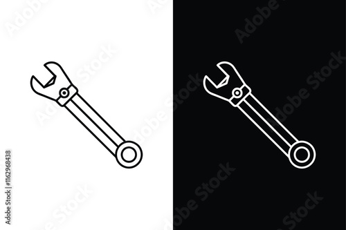 Strap wrench icon vector on White Background ,Vector Art Illustration on white background.